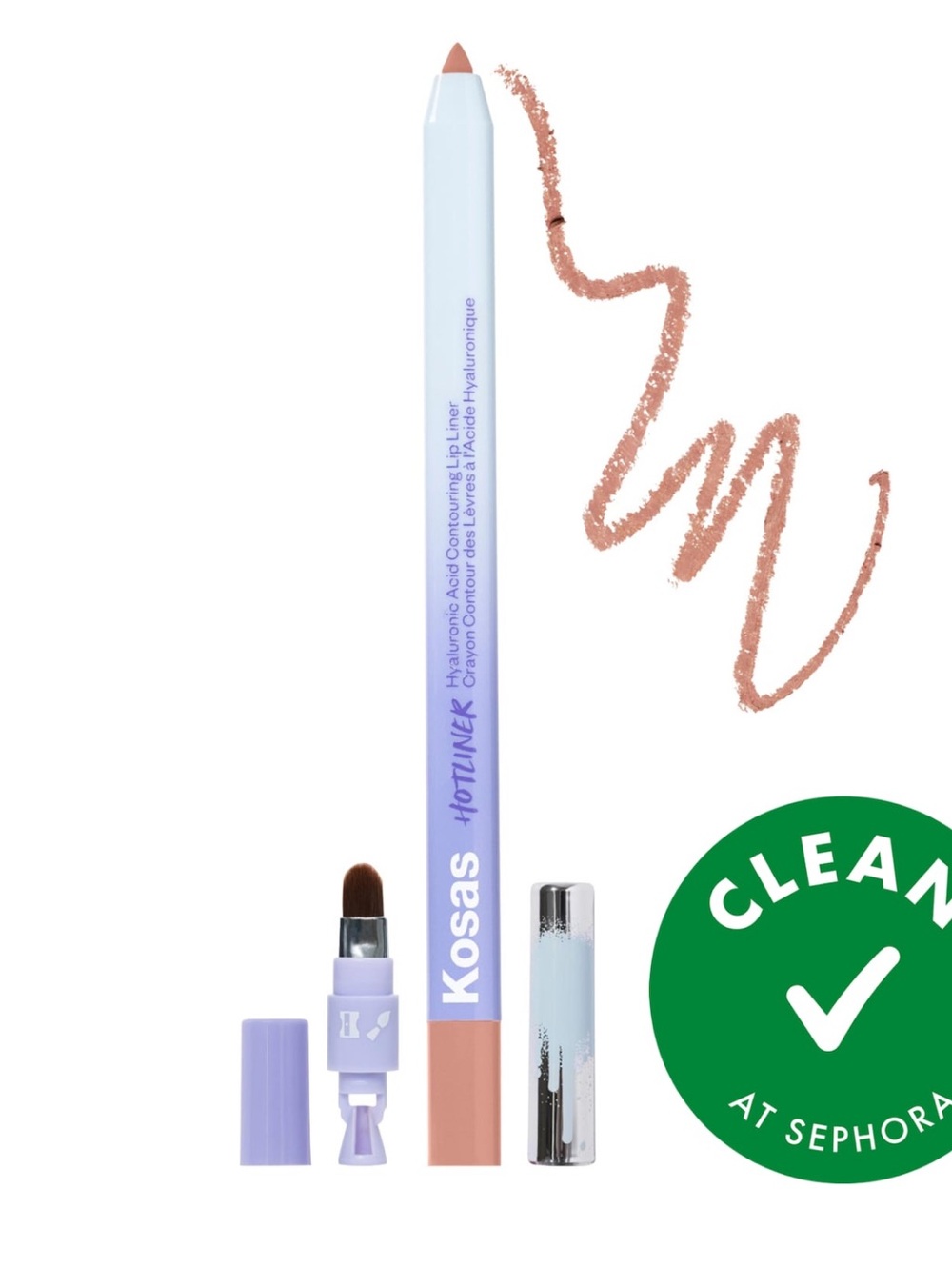 Kosas Hotliner Hyaluronic Contour Lip Liner — Nude Beige